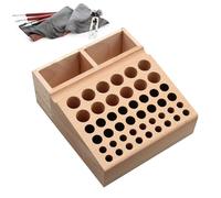Boîte de Rangement d'Outils - Support En Bois Avec Fentes Pour L'Estampillage Du Cuir Artisanal | Rangement Pour Outils De Maroquinerie,pour la Maison et l'Atelier Organisé