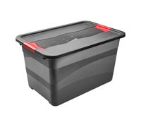 Boîte de rangement dure en angle boîte boîte de transport graphite 52 L avec ...