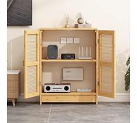Boîte de rangement élégante en bois pour routeur WiFi avec armoire, organiseur robuste pour décodeur, pieds solides, parfaite pour chambre à coucher et salon, 70 x 60 x 25 cm