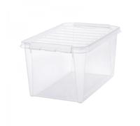 Boîte de rangement empilable 46 litres - Clips Blancs