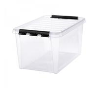 Boîte de rangement empilable 46 litres - Clips Noirs