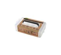 Boîte de Rangement Empilable avec poignée - Organisation et Praticité pour Vos Fournitures de Couture - 25 x 16 x 7 cm - Milward(...) - Transparent Transparent