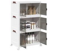 Boîte de rangement empilable avec roues 28 L 48,5x29,5x33 cm vidaXL
