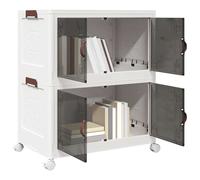 Boîte de rangement empilable avec roues 28 L 48,5x29,5x33 cm vidaXL