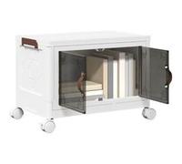 Boîte de rangement empilable avec roues 28 L 48x29,5x33 cm G