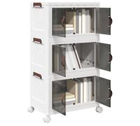 Boîte de rangement empilable avec roues à 3 niveaux 28 L