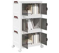 Boîte de rangement empilable avec roues à 3 niveaux 28 L vidaXL
