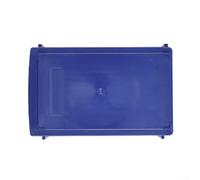 Boîte de rangement empilable en plastique pour pièces de composants, vis, tiroirs transparents translucides avec poignée de doigt, montage mural ou empilable de table (bleu)