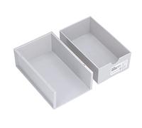 Boîte de Rangement Empilable, Matériau PP, Grande Capacité, Coffret à Tiroirs Robuste et Durable - Conception Empilable, Poignée Facile, Usage Polyvalent (Grise)