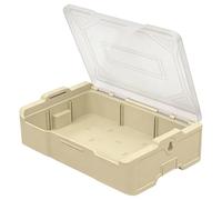 Boîte de rangement empilable pour outils avec cloison amovible pour une capacité de charge de 20 kg et bac à fenêtre transparente pour organiser les outils, les jouets, boîte de rangement emboîtable