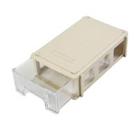 Boîte de rangement empilable transparente pour fournitures de couture - Poubelle en polyéthylène 140 x 90 x 40 mm (gris)