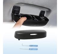 Boîte de Rangement en ABS avec étui floqué Fixation au Pare-Soleil Accessoire intérieur pour Audi A3 8V A4 B8 B9 A5 A6 C7 C8 Q3 8U Q5 Q7 Accessoires intérieurs Noir (Normal/Noir)