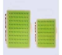 Boîte de rangement en ABS transparent pour pêche à la mouche avec crochet simple couche pour éviter les dommages et garder les mouches bien rangées (C)