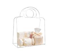 Boîte de rangement en acrylique avec poignée, petite boîte de rangement transparente - Sacs cadeaux de fête | pour mariage, anniversaire, Saint-Valentin, Pâques, fête des , Saint-Nicolas