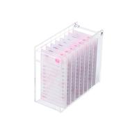 Boîte de rangement en acrylique transparent pour 8 couches de faux cils, support de palette de colle pour greffe d'extensions de cils - Présentoir fermé avec 8 palettes - Organisateur de maquillage