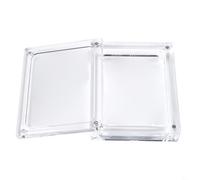Boîte de rangement en acrylique transparent pour colliers, bagues, boucles d'oreilles et pierres précieuses avec disposition fonctionnelle (10 x 8 cm)