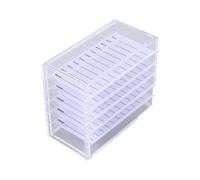 Boîte de rangement en acrylique transparent pour extensions de cils 5 couches - Présentoir à cils - Organisateur de greffe de cils - Plateau de palette de colle