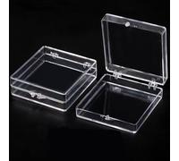 Boîte de rangement en acrylique transparent pour fournitures d'ongles, petits accessoires, organiseur fait à la main avec couvercle transparent pour nail art, outils, bijoux, perles, affichage à la