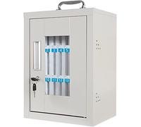 Boîte de rangement en alliage d'aluminium à 24 emplacements pour téléphone portable - Pour bureau ou salle de classe - Blanc
