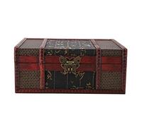 Boîte de Rangement en Bois, 23 X 16 X 10cm Vintage Coffre au Trésor Antique Boîte pour Jouets et Bijoux Décoratifs Coffre de Pirate Très Approprié pour Organiser Une Chasse Au Trésor (Style Chinois)