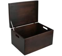 Boite de Rangement en Bois à Décorer Brun - Creative Deco - XXL - 40 x 30 x 24 cm - avec Couvercle et Poignées