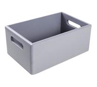 Boite de rangement en bois - Coffret en bois - Gris - 30 x 20 x 13 cm - Poignées incluses