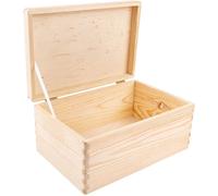 Boite de Rangement en Bois Creative Deco - 30x20x14cm - Naturel - Non Peint
