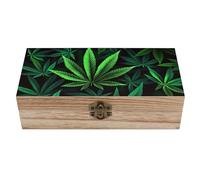 Boîte de rangement en bois en forme de feuille de canna vec serrure à charnière, coffret à bijoux décoratif fait main, élé coffret rétro, boîte de rangement compacte pour la maison, mariage.