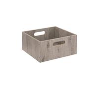 Five Boîte de rangement 31 x 31 x 15 cm en bois, grise