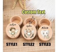 Boîte de rangement en bois personnalisée, boîte à dents, boîte à cheveux, boîte à bijoux, boîte de rangement en forme d'ange et de dent en bois pour la fée des dents. Convient comme cadeau pour les ho