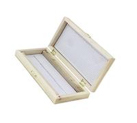 Boîte de rangement en bois pour 50 lames de microscope faites à la main