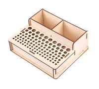 Boîte De Rangement En Bois Pour Bricolage, Support Pour Outils D'artisanat En Cuir, Accessoires De Poinçon De Timbre En Cuir, Organisateur De Boîte De Rangement