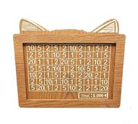 Boîte de rangement en bois pour espèces avec compteur de chiffres, double fentes pour insérer des pièces de monnaie et des billets, prend en charge le suivi amusant et clair des économies (1000 chats