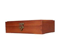 Boîte de Rangement en Bois pour Fournitures D'art, Boîte de Rangement pour Outils D'artiste et Pinceaux avec Fermoir de Verrouillage pour Crayons Pastels, Stylos, Marqueurs,
