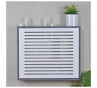 Boîte de rangement en bois pour routeur - Console multimédia murale avec gestion des cordons pour multiprise et organisation des câbles