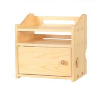 Boîte de rangement en bois pour routeur WLAN - Étagère cachée pour bureau - Pour médias et routeurs à domicile - Finition naturelle élégante - Solution d'économie d'espace