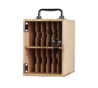 Boîte de rangement en bois pour téléphone - Organiseur de grande capacité pour téléphones portables, armoire transparente pour téléphone portable avec serrures, accessoire de bureau élégant pour la