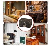 Boîte de rangement en bois robuste pour objets de collection et décoration d'aventure