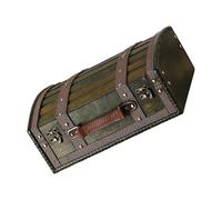 Boîte de rangement en bois robuste pour objets de collection et décoration d'aventure