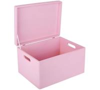 Boîte de Rangement en Bois Rose Creative Deco XXL | 40 x 30 x 24 cm | avec Couvercle et Poignées