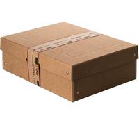 Boîte de rangement en carton, marron, pour A4, 320 x 240 x 100 mm, avec couvercle,