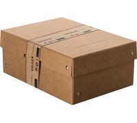 Boîte de rangement en carton, marron, pour A5, 250 x 180 x 100 mm, avec couvercle,