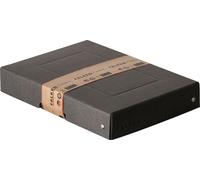Falken - Réf. 22001712- PureBox - 1 boîte de rangement avec couvercle - emballage cadeau - sans plastique - Format A4 - hauteur 100 mm - poignée découpée - entourée d'un ruban - Couleur noire