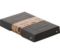 Falken - Réf. 22001720000F - PureBox - 1 boîte de rangement avec couvercle - emballage cadeau - sans plastique - Format A5 - hauteur 100 mm - poignée découpée - entourée d'un ruban - Couleur noire