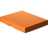 Boîte de rangement en carton, orange, pour A4, 320 x 240 x 40 mm, avec couvercle,