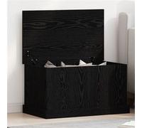 vidaXL - Boîte de rangement - 70 x 40 x 38 cm - Bois reconstitué - Chêne noir