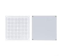 Boîte de rangement en coquillage en acrylique transparent avec fermeture magnétique pour organiser les coquillages, les pierres et autres objets de collection (carré - 36 carrés)