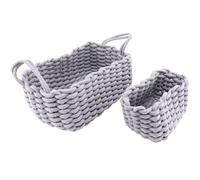 Boîte De Rangement En Corde De Coton Épaisse Tissée À La Main 2 Pièces, Boîte De Rangement De Jouets De Bébé, Clés En Tissu, Articles Divers, Panier D 9109-May14a28145