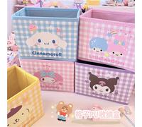 Boîte De Rangement En Cuir Pu, Cube De Dessin Animé, Panier De Rangement Pliable Kuromi Pour Enfants, Organisateur De Jouets
