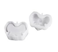 Boîte de rangement en forme de citrouille avec couvercle en silicone - Moule parfumé au gypse - Avec couvercle